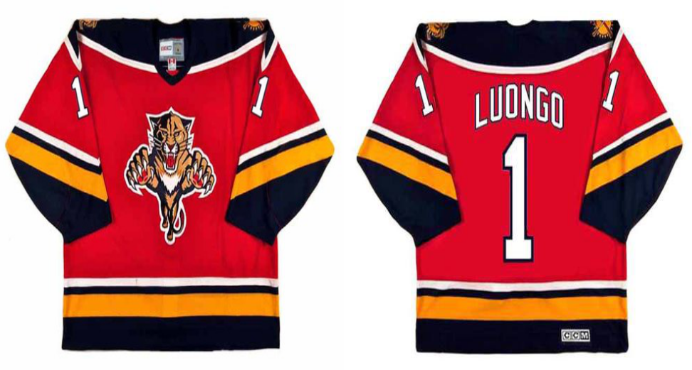 2019 Men Florida Panthers #1 Loungo red CCM NHL jerseys->florida panthers->NHL Jersey